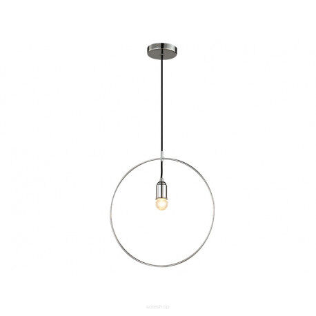 Lampa wisząca KRUG CHROME AZzardo AZ2112 z drutu w kształcie koła industrialne o wykończeniu chromowanym