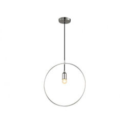 Lampa wisząca KRUG CHROME AZzardo AZ2112 z drutu w kształcie koła industrialne o wykończeniu chromowanym