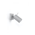 Kinkiet RING Szary SOLLUX  Lampa Ścienna NOWOCZESNY stal  SL.0449 metalowa lampa  - 2