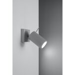 Kinkiet RING Szary SOLLUX  Lampa Ścienna NOWOCZESNY stal  SL.0449 metalowa lampa  - 3