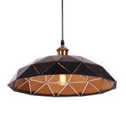 Lampa wisząca GROSETTO LDP 8039-400 (BK+GD) Lumina Deco loft geometryczna E27