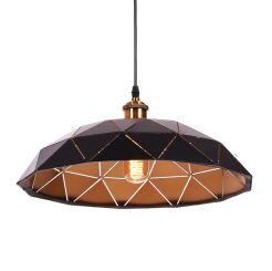 Lampa wisząca GROSETTO LDP 8039-400 (BK+GD) Lumina Deco loft geometryczna E27
