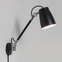 Lampa ścienna Atelier Grande Wall Astro 7505 skandynawska czarna regulowana głowica włącznik na obudowie 1224016