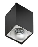 Plafon Hugo czarny AZzardo GM4104 BK AZ0826 natynkowy kostka prostokąt czarna techniczna - 2