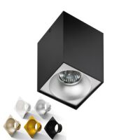 Plafon Hugo czarny AZzardo GM4104 BK AZ0826 natynkowy kostka prostokąt czarna techniczna