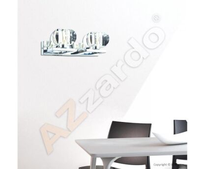 Kinkiet Rubic 2 Azzardo AZ0491  transparentne klosze z akrylu idealny do salonu