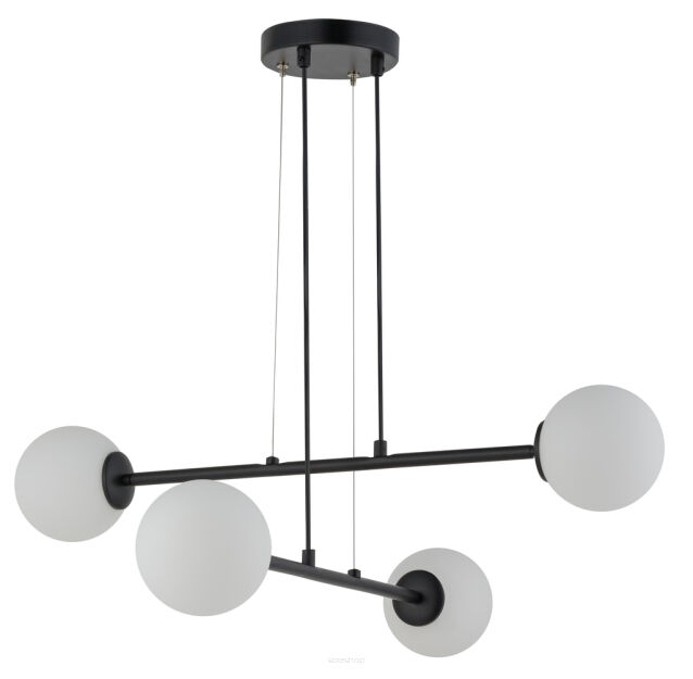 LAMPA WISZĄCA BALANS 4 SIGMA 33372 czarna z białymi kulami
