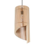 LAMPA  WISZĄCA ALEXIA NATURALNE DREWNO AŻUROWY KLOSZ NOWOCZESNY SL.0640 SOLLUX - 3