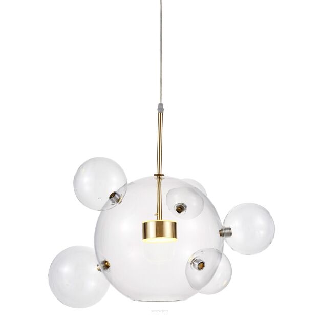 Lampa wisząca NERONI W6 LDP 6016-6 (GD) Lumina Deco złota molekuły LED