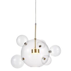 Lampa wisząca NERONI W6 LDP 6016-6 (GD) Lumina Deco złota molekuły LED