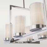 Lampa wisząca MIAMI P08018CH cosmo light PODWÓJNIE szklany klosz NIETYPOWA forma  - 2