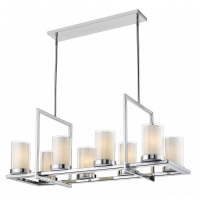 Lampa wisząca MIAMI P08018CH cosmo light PODWÓJNIE szklany klosz NIETYPOWA forma 