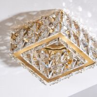 Oprawa wpuszczana ESTER SQUARE 2 AZ4415 AZZARDO kryształki i złoty akcent