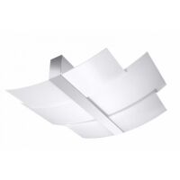 Sollux Lampa Plafon CELIA SL.0351 Z białego szkła korpus chromowany 3xE27