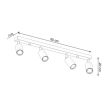 Oprawa sufitowa BERG 4 SL.1042 SOLLUX LIGHTING drewniana listwa - 2