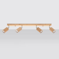 Oprawa sufitowa BERG 4 SL.1042 SOLLUX LIGHTING drewniana listwa