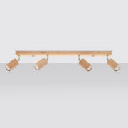 Oprawa sufitowa BERG 4 SL.1042 SOLLUX LIGHTING drewniana listwa