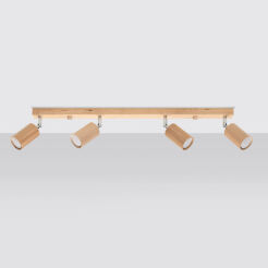 Oprawa sufitowa BERG 4 SL.1042 SOLLUX LIGHTING drewniana listwa