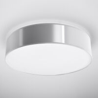 Nowoczesna Lampa Sufitowa Okrągły Plafon ARENA 45 SL. 0125 klosz z tworzywa sztucznego w kolorze aluminium w kształcie walca