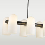 Lampa wisząca Seoul - P10742BK COSMO Light wykonana w stylu nowojorskim biały szklany klosz - 2