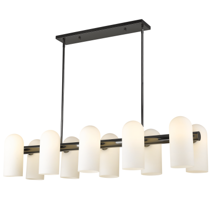Lampa wisząca Seoul - P10742BK COSMO Light wykonana w stylu nowojorskim biały szklany klosz