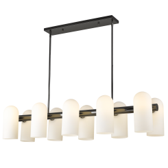 Lampa wisząca Seoul - P10742BK COSMO Light wykonana w stylu nowojorskim biały szklany klosz
