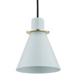 Lampa wisząca BEVERLY 4682 Argon błękitna ze złotym akcentem E27 - 4