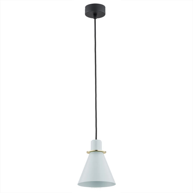 Lampa wisząca BEVERLY 4682 Argon błękitna ze złotym akcentem E27