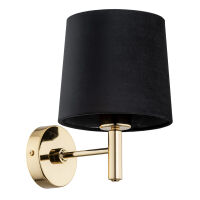 Kinkiet PONTE 4729 Argon mosiądz czarny welur 