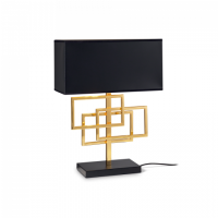 Lampa stołowa Luxury TL1 201115 NOWOCZESNY IP20 E27 METAL TWORZYWO SZTUCZNE Ideal Lux nowoczesna oprawa w kolorze mosiądzu