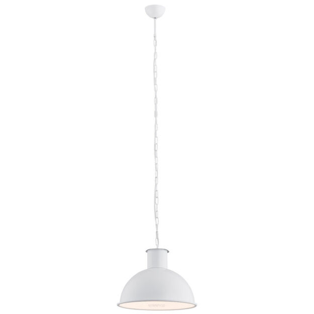 Lampa wisząca EUFRAT 3193 Argon Metalowy półokrągły klosz biała