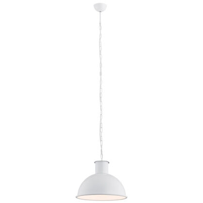 Lampa wisząca EUFRAT 3193 Argon Metalowy półokrągły klosz biała