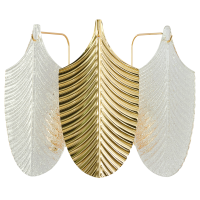 EFEKTOWNY KINKIET PALERMO NIETUZINKOWY ZŁOTO-BIAŁE LISCIE W03087AU COSMOLIGHT