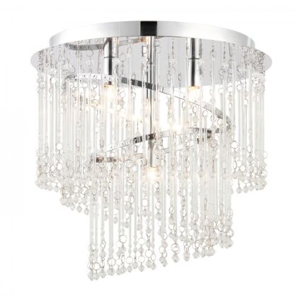 Lampa sufitowa CAMILLE 4 LT FLUSH kryształowy żyrandol ENDON LIGHTING 68698