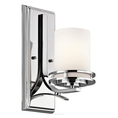 Lampa ścienna kinkiet ELSTEAD Hendrik KL/HENDRIK1 BATH metalowe elementy o wykończeniu chromowanym kosz ze szkła