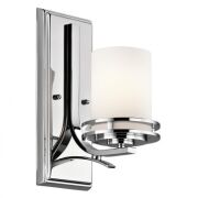 Lampa ścienna kinkiet ELSTEAD Hendrik KL/HENDRIK1 BATH metalowe elementy o wykończeniu chromowanym kosz ze szkła