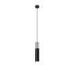 LAMPA  WISZĄCA BORGIO CZARNA STALOWA TUBA ZAKOŃCZONA BETONEM IDEALNA DO SALONU SL.0650 SOLLUX - 2