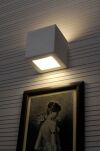 Lampa ścienna ceramiczna LEO Biała Nowoczesna SL.0005 SOLLUX LIGHTING Efektowna kostka kinkiet - 4