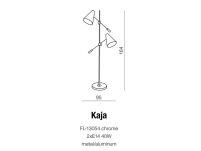 Lampa podłogowa Kaja AZzardo FL-13054 AZ1082 stojąca dwa źródła światła czarne klosze  w kształcie stożka E14 - 3
