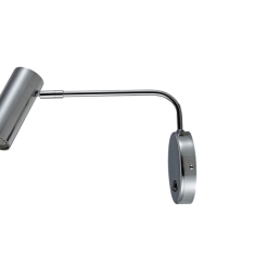 Lampa ścienna kinkiet tubo zuma line wall  WL 20034-CH CHROME nowoczesny ruchoma główka włącznik na obudowie GU10