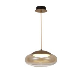 Lampa wisząca Helena C AZ4668 szklany klosz w kolorze mosiądzu LED