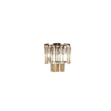LAMPA ŚCIENNA KINKIET  MONACO W0209 Maxlight półokrągły kryształowy z metalu i szkła