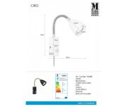 Lampa ścienna na gęsiej szyjce CIRO 106589 Markslojd czarny z włącznikiem i ściemniaczem - 2
