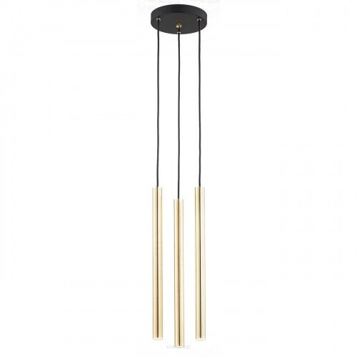 Lampa wisząca SICILIA 6106 Argon 3 tuby LED złota mosiądz