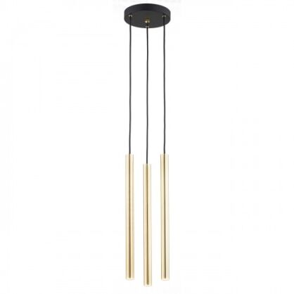 Lampa wisząca SICILIA 6106 Argon 3 tuby LED złota mosiądz