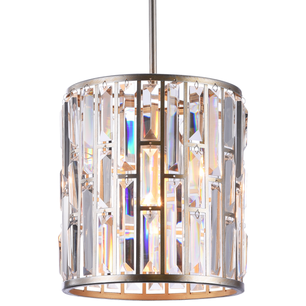 Lampa wisząca KYIV - P01110CP cosmolight 25 cm średnica szampańskie złoto