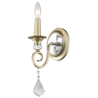 Lampa ścienna kinkiet  Brest - W01681AU COSMO Light wykonana w stylu nowojorskim połączonym z klasycznym zloty bogato zdobiony kryształki