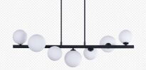 Lampa wisząca SYBILLA 7 Azzardo AZ4406 Nowoczesna czarno-biała - 2