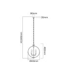 Lampa wisząca CANDI M ORLICKI DESIGN Chrom nowoczesna  - 2