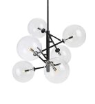 Lampa wisząca ANDREW 6L Czarny/Przezroczysty 107748 - 2